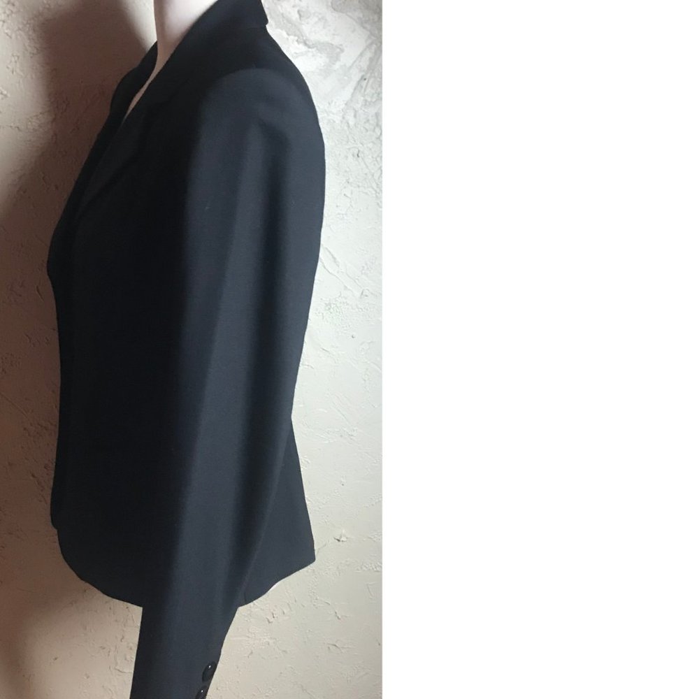 Talbots Black Fitted Wool  Blazer Size 4 - Picture 4 of 8